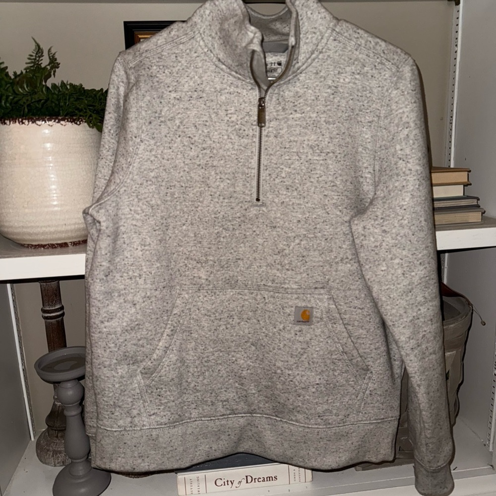 Carhartt Women's Heather Gray Quarter-Zip Sweatshirt